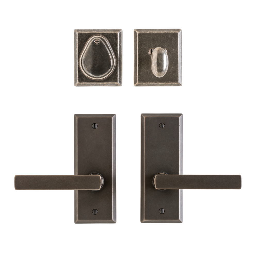 Rocky Mountain Hardware Medium Rectangle Escutcheon Backplate with Separate Deadbolt