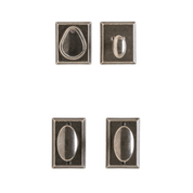 Rocky Mountain Hardware Small Rectangle Escutcheon Backplate with Separate Deadbolt