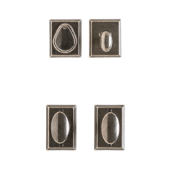 Rocky Mountain Hardware Small Rectangle Escutcheon Backplate with Separate Deadbolt