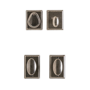 Rocky Mountain Hardware Small Rectangle Escutcheon Backplate with Separate Deadbolt