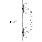 River bronze iron pull handle with classic forged detail.