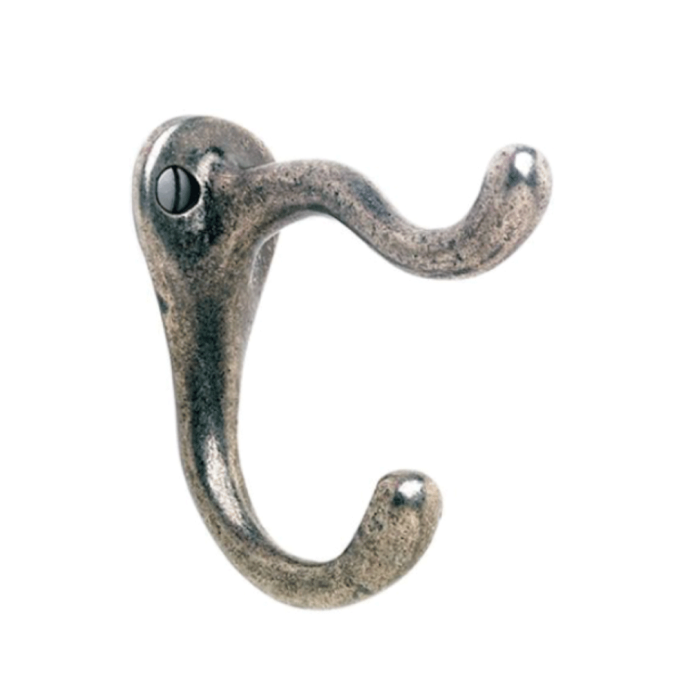 rocky mountain 2 prong coat hook in silicon bronze dark lustre