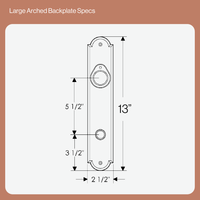 Large Arched Entry Hardware with Lever | Made to Order