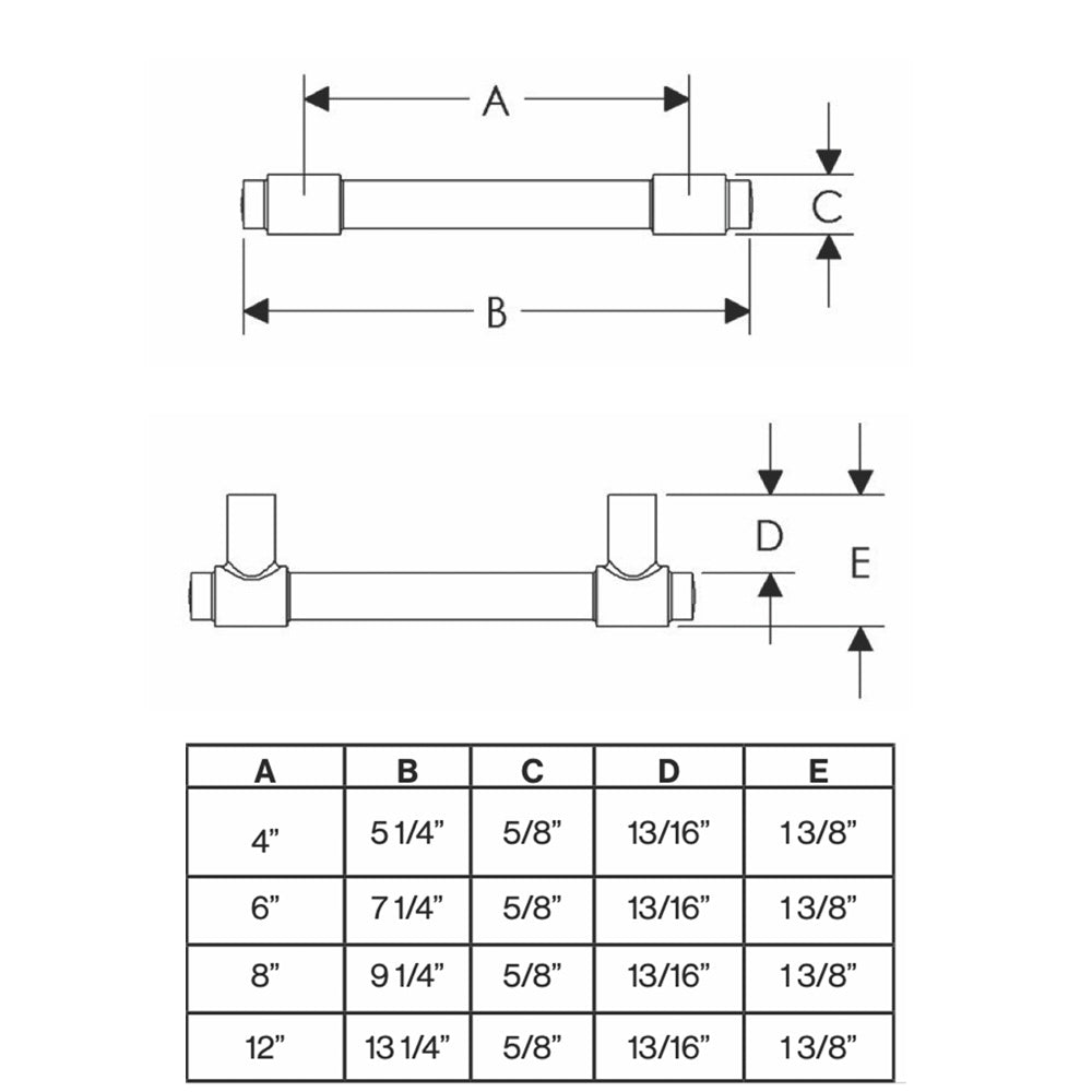 rocky mountain hardware barre cabinet pull diagram