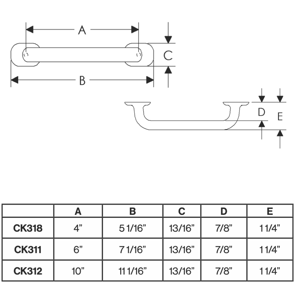 sash cabinet pull measurements from rocky mountain hardware
