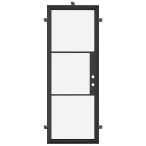 Single steel entry door with NFRC ratings and flat top for residential use
