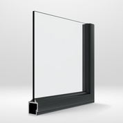 Single Pane Solid Ottostumm steel frame profile showing cross section used in steel doors and windows