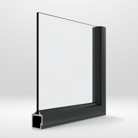 Single Pane Solid Ottostumm steel frame profile showing cross section used in steel doors and windows