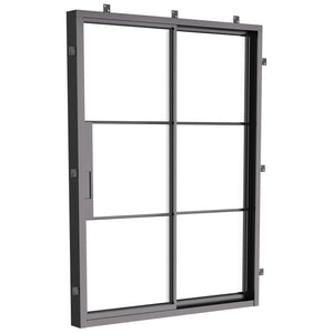 matte black balcony door leading to porch