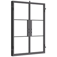 High-security double steel door for contemporary home entrance