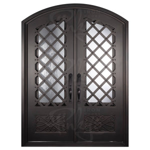 Double Iron Door for Front with Diamonds from Pinky's Iron Doors