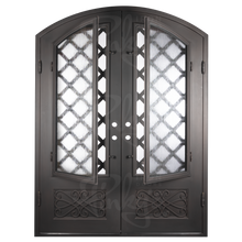 Load image into Gallery viewer, PINKYS Queensway Black Exterior Double Arch Steel Doors