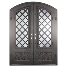 Load image into Gallery viewer, PINKYS Queensway Black Exterior Double Arch Steel Doors