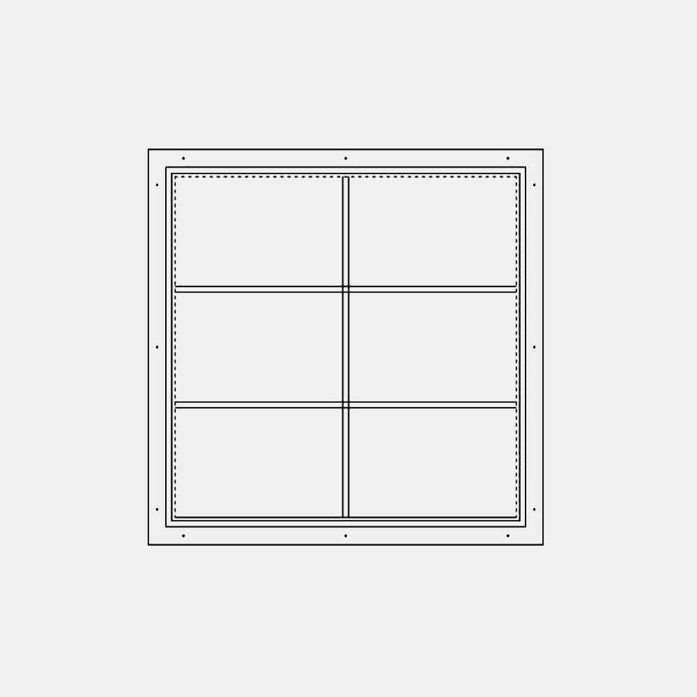 AIR WINDOW 1V 2H - FIXED SQUARE