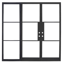 Load image into Gallery viewer, PINKYS Air 4 double flat top black steel door w/ Left Sidelight