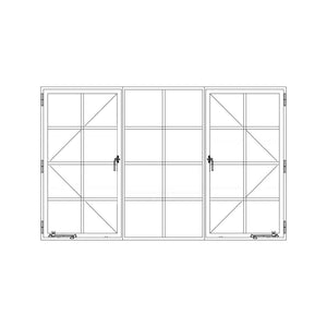 Diagram of PINKYS Air 5 Single Casement Steel Window w/ Middle Fixed Single Panel