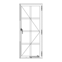 Load image into Gallery viewer, Diagram of PINKYS Air 5 Single Casement modern steel window features a beautiful design that will enhance the look of your home