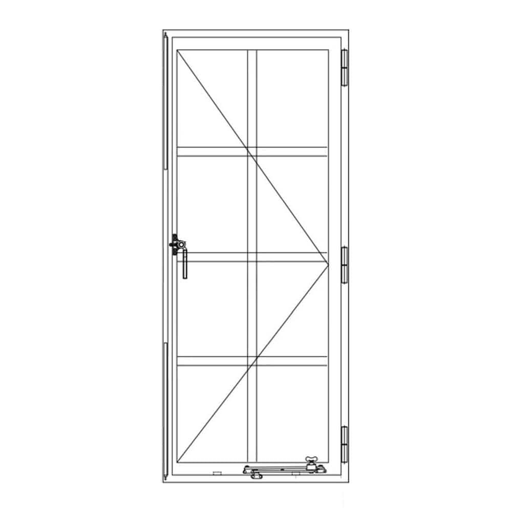 Diagram of PINKYS Air 5 Single Casement modern steel window features a beautiful design that will enhance the look of your home