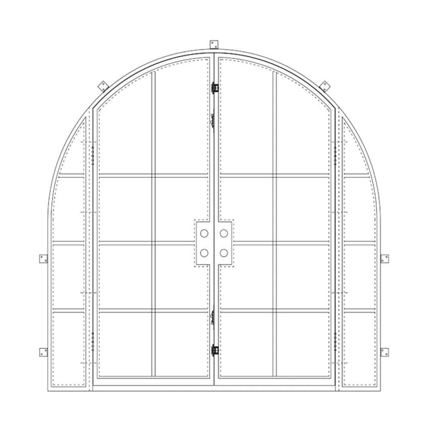 Air 5 - w/ Sidelights Double Full Arch | Standard Sizes