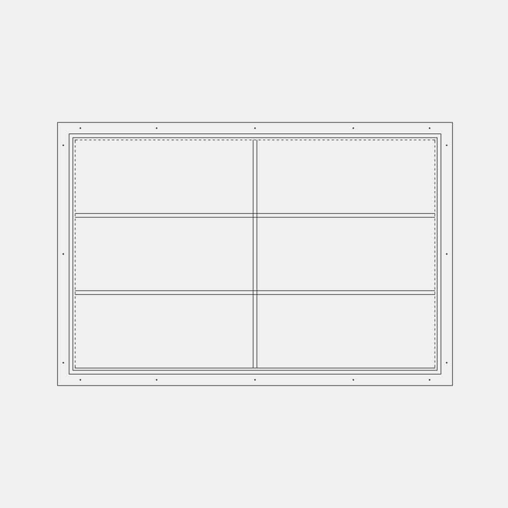 PINKYS Air 7 Single Rectangle Fixed Steel Window