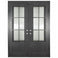 PINKYS Parker Black Steel Double Flat Doors
