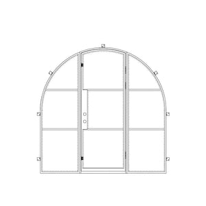 Air 4 - w/ Sidelights Single Full Arch | Special Order - PINKYS