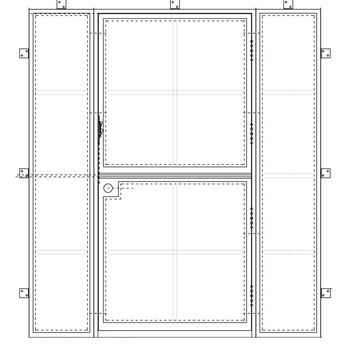 PINKYS Air 5 Dutch - Single Flat steel door w/ Sidelights