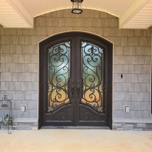 PINKYS Beverly black exterior Double Arch steel doors - Life Style Image