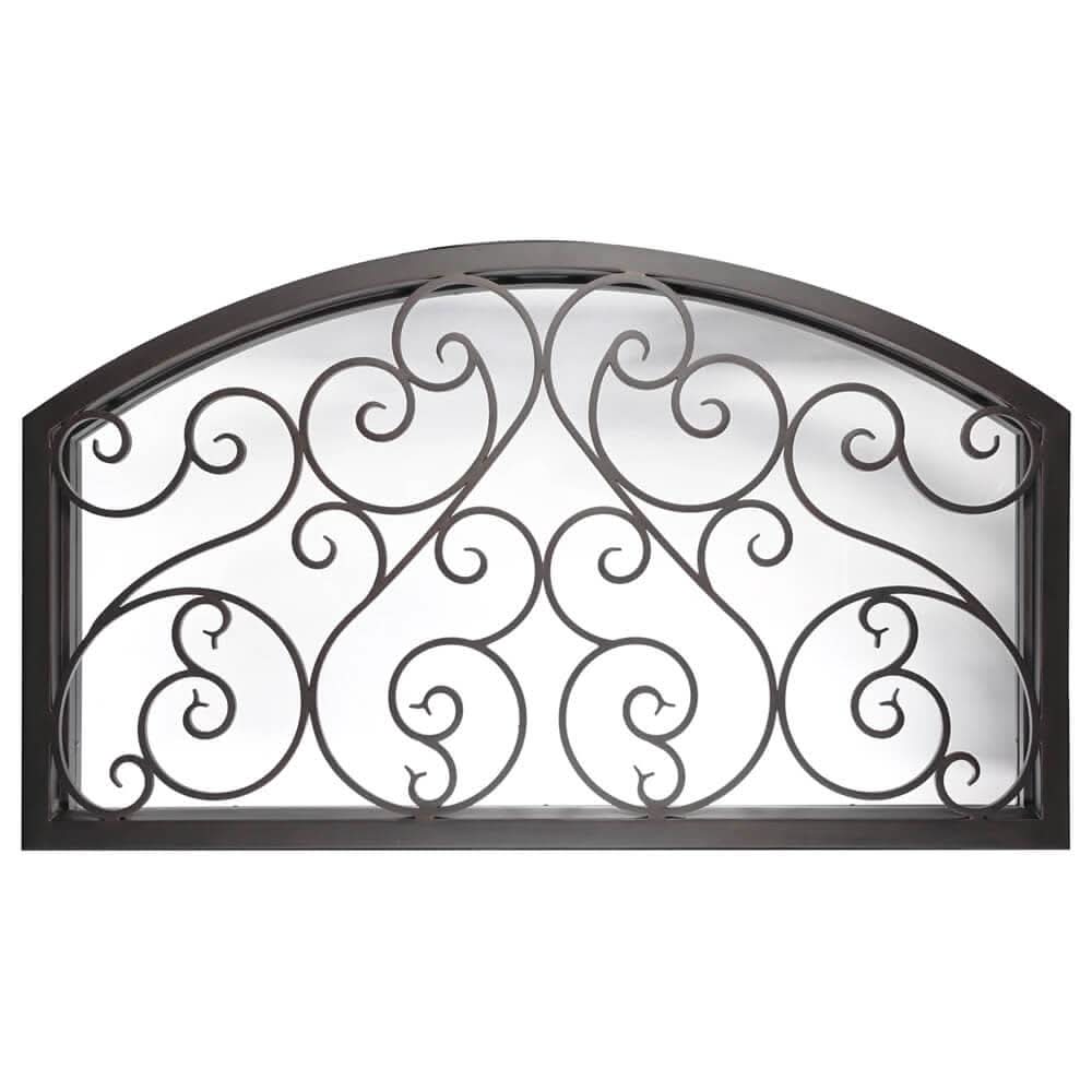 Beverly arch top transom with thermal break in matte black.