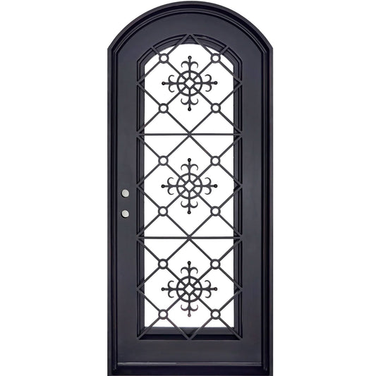 PINKYS San Francisco Black Steel Single Arch door
