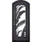 PINKYS Palm Black Steel Single Arch Door