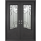 PINKYS Piano Black Steel Double Flat Doors