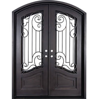 PINKYS Piano Black Steel Double Arch Doors
