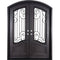 PINKYS Piano Black Steel Double Arch Doors