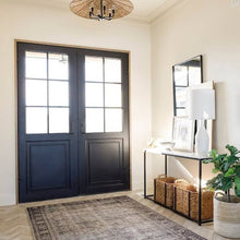 Load image into Gallery viewer, Lifestyle of PINKYS Getty Black Steel Double Flat doors