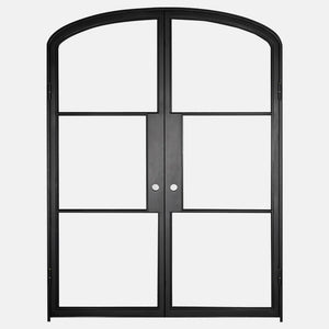PINKYS Air 4 Interior Black Double Mini Arch Steel Door with No Threshold