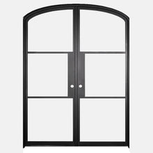 Load image into Gallery viewer, PINKYS Air 4 Interior Black Steel Door w/ Double Mini Arch - No Threshold