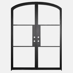 PINKYS Air 4 Interior Black Steel Door w/ Double Mini Arch - No Threshold