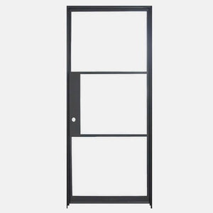 PINKYS Air 4 Interior Black Single Flat Steel Door with No Threshold