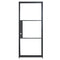 Single Flat Black Steel Door with Removable Threshold for entry doors, patio and french doors. Comes with Polyurethane dual foam weather stripping inside each frame, and 3 tempered single pane glass on each door - PINKYS