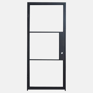 PINKYS Air 4 Interior Black Single Flat Steel Door with No Threshold