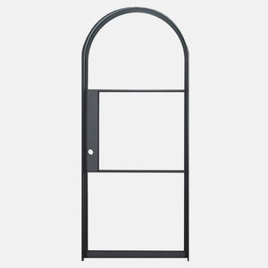 PINKYS Air 4 Interior Black Single Full Arch Steel Door with No Threshold