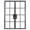 Double Flat Black Steel Door with Removable Threshold for entry doors, patio and french doors. Comes with Polyurethane dual foam weather stripping inside each frame, and 8 tempered single pane glass on each door - PINKYS