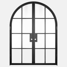 Load image into Gallery viewer, PINKYS Air 5 Interior Black Double Full Arch Steel Door w/ No Threshold