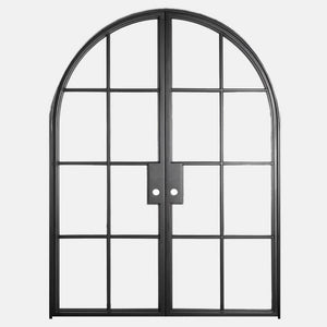 PINKYS Air 5 Interior Black Double Full Arch Steel Door w/ No Threshold