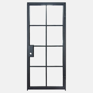 PINKYS Air 5 Interior Black Single Flat Steel Door w/ No Threshold