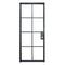Single Flat Black Steel Door with Removable Threshold for entry doors, patio and french doors. Comes with Polyurethane dual foam weather stripping inside each frame, and 8 tempered single pane glass on each door - PINKYS