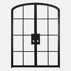 PINKYS Air 5 Interior Black Double Mini Arch Steel Door w/ No Threshold