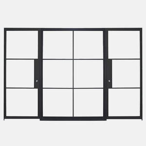 PINKYS Air 4 Interior black steel door with Panel Flat