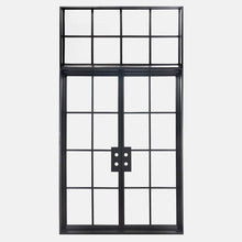 Load image into Gallery viewer, PINKYS Air 5 Interior Flat Top black steel door w/ Flat Top Transom